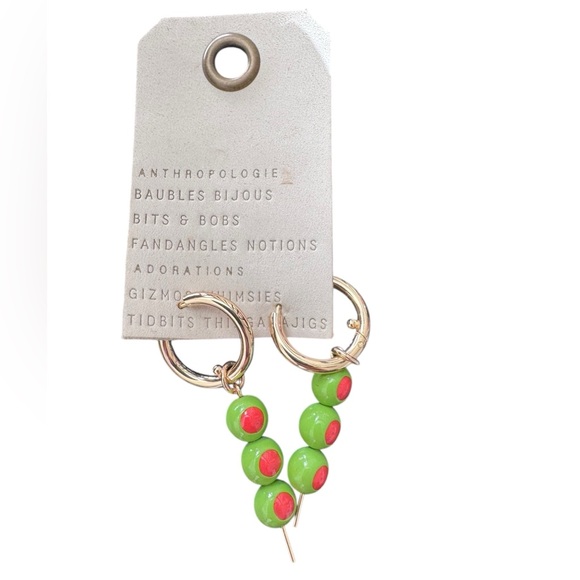 Anthropologie Jewelry - Anthropologie Gold Olive Hoops NWT